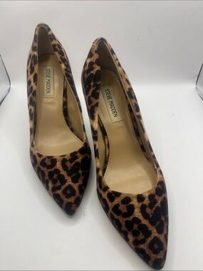 Steve Madden Leopard-Print Pointed Toe Pumps - Black & Brown